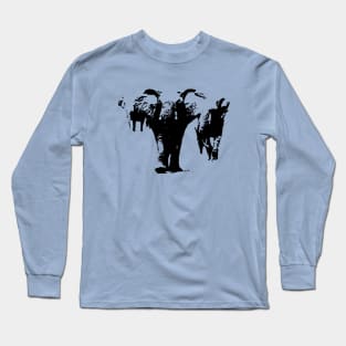 Elephant Herd Silhouette Long Sleeve T-Shirt